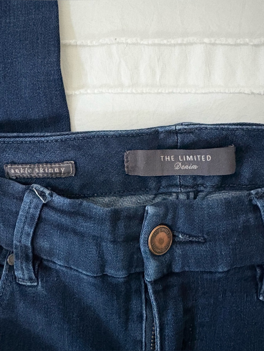The Limited Dark Blue Ankle Skinny Jeans